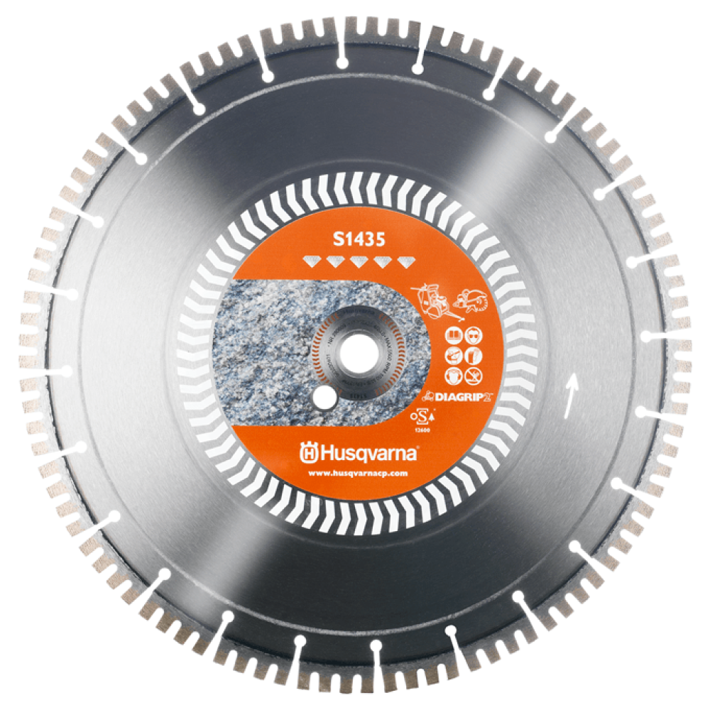 Алмазний Диск Husqvarna S 1435 Diagrip2 (350мм) Камінь, Твердий Бетон 5798115-20