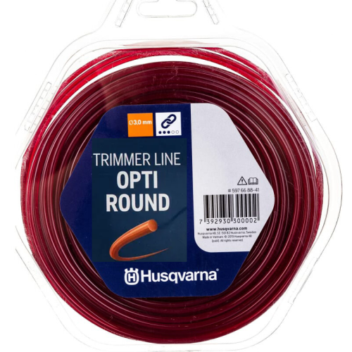 Корд Тримерний Husqvarna Opti Round Червоний, Блістер (3,0мм*56м) 5976688-41